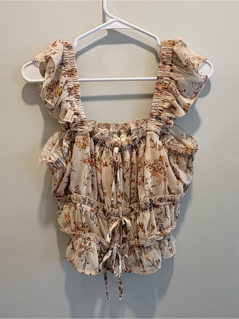 Floral Ruffle Top